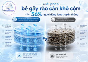 Cơ chế oxy lưu thông tự nhiên chống tình trạng đeo lens bị khô mắt.